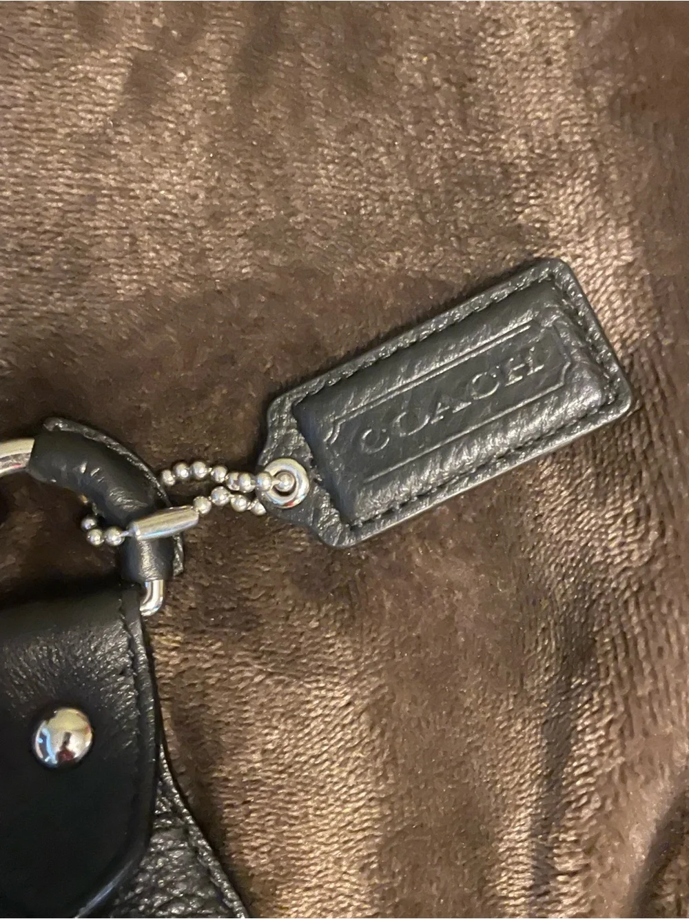 Coach Black Pebble Leather Shoulder Hobo with Tassel. In great condition!!!